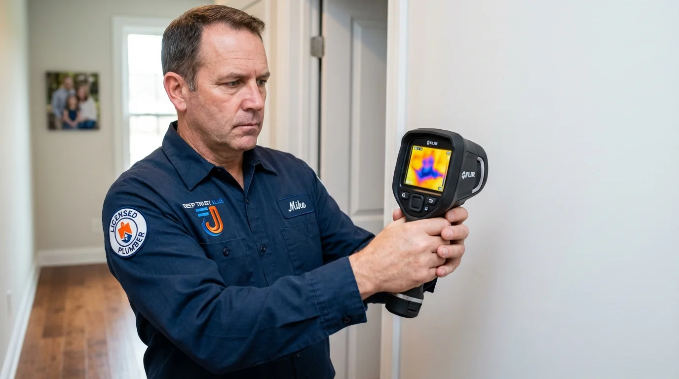 Thermal imaging leak detection by Johns Plumbing LLC in Dubuque